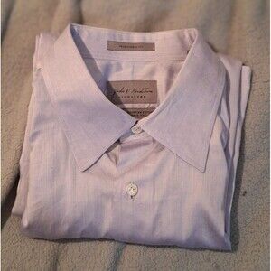 John W. Nordstrom Traditional Fit Men 17|35 Lavender Egyptian Cotton